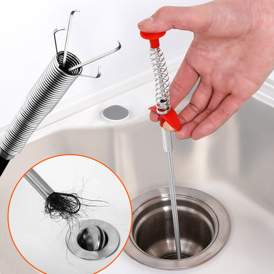 Stainless Steel sink cleaning stick,Drain Cleaner,Clog Remover Tool