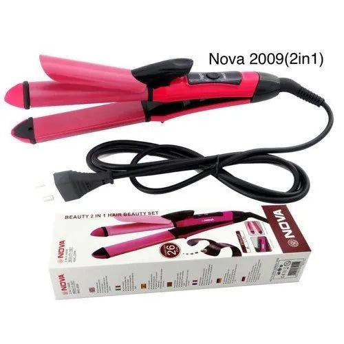 NOVA 2 in 1 Hair straightener and curler For Women and Men
