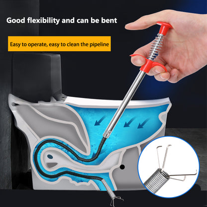 Stainless Steel sink cleaning stick,Drain Cleaner,Clog Remover Tool